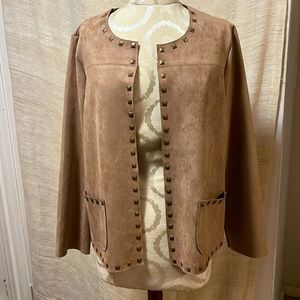 Carmen by Marc Valvo suede jacket, M